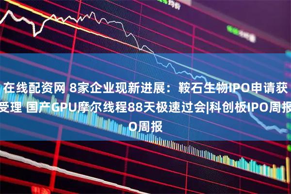 在线配资网 8家企业现新进展：鞍石生物IPO申请获受理 国产GPU摩尔线程88天极速过会|科创板IPO周报